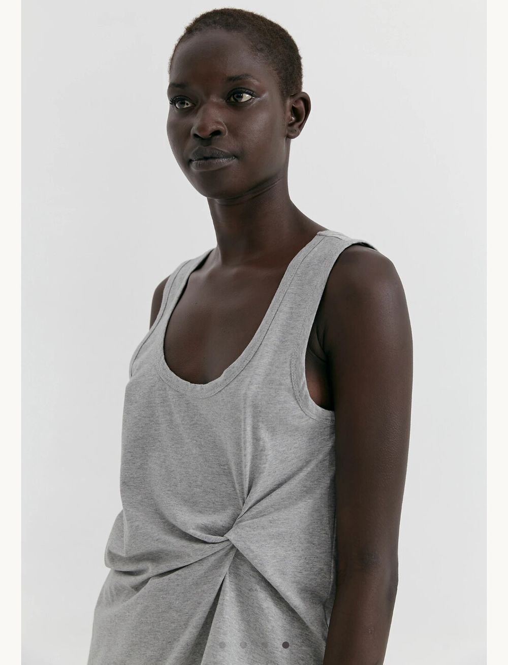 BNWT - Marle Grey Marle Twist Tank | size 6 to 10