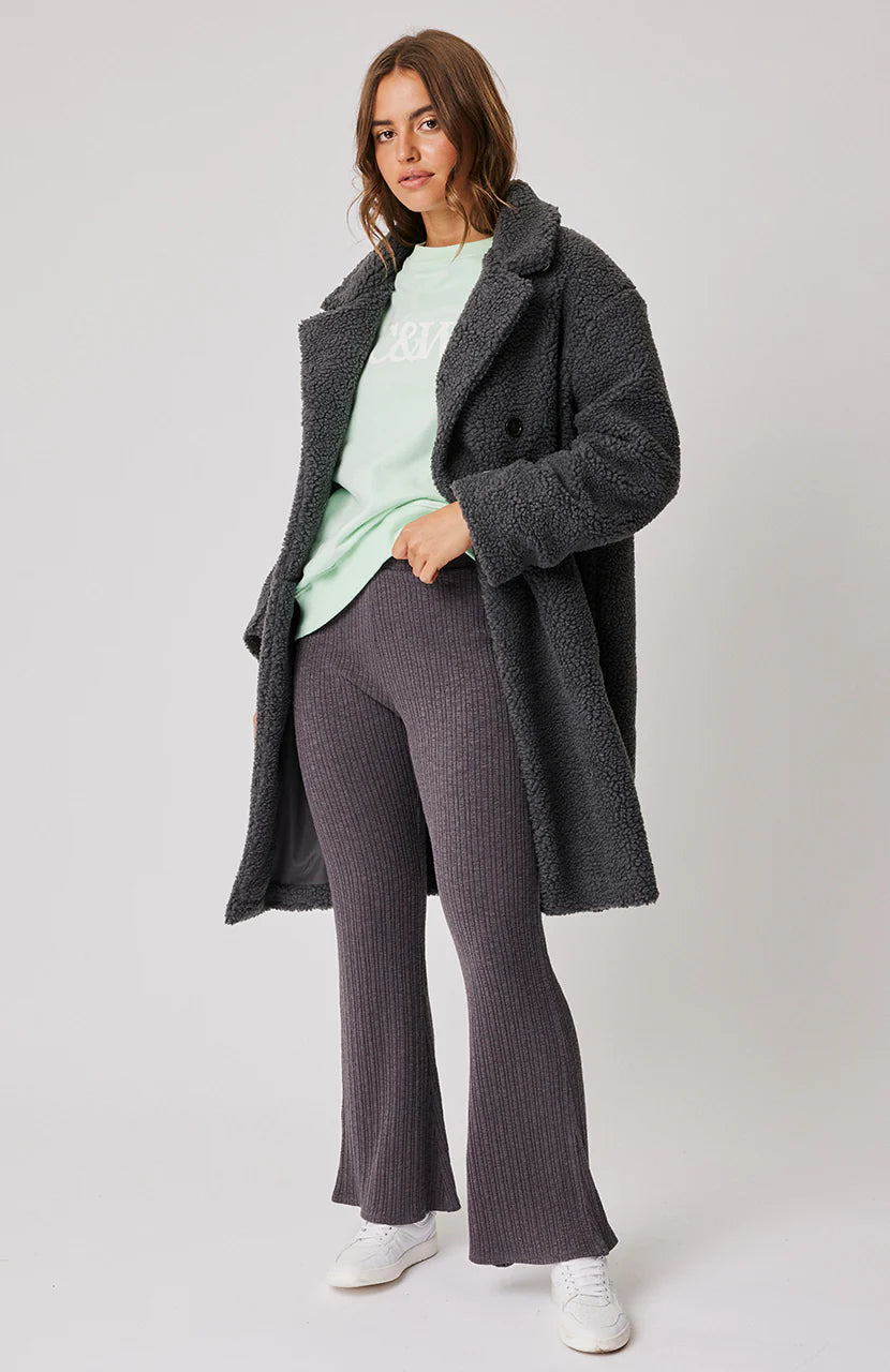 Cartel and Willow teddy charcoal coat | size 12