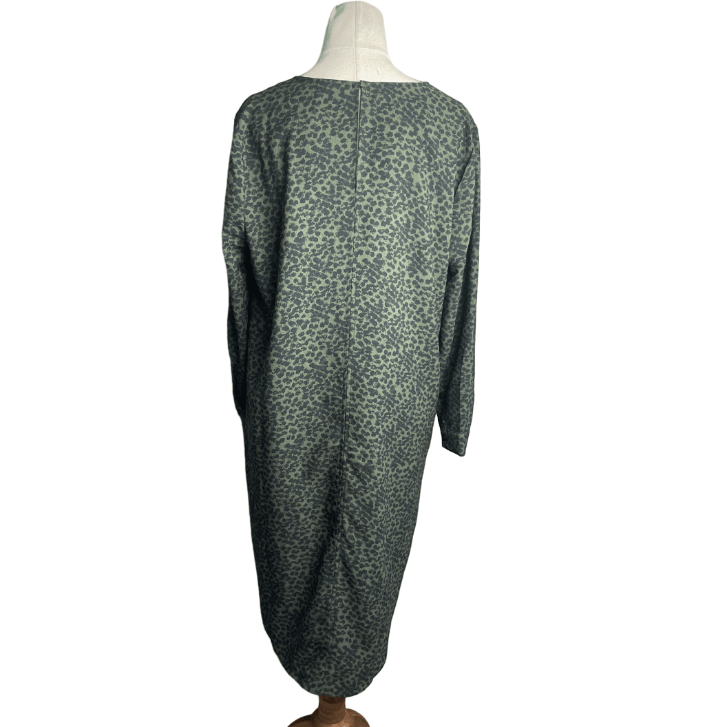 Decjuba green dress w black spots | size 12