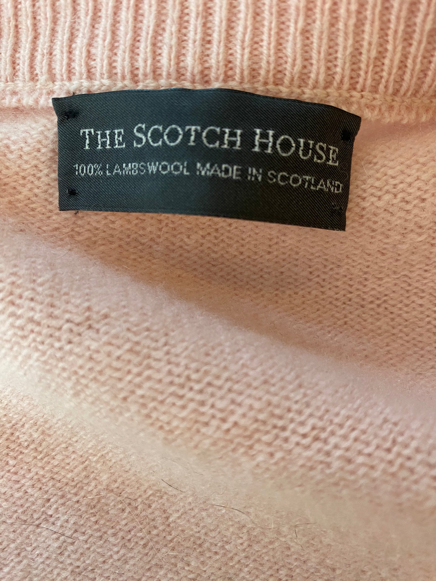 The Scotch House 100% lambswool pink cardigan | size 8-12
