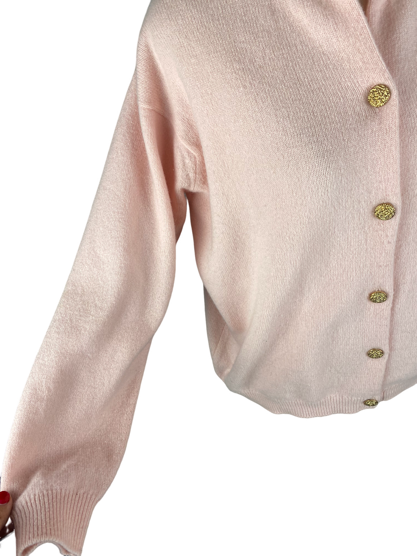 The Scotch House 100% lambswool pink cardigan | size 8-12