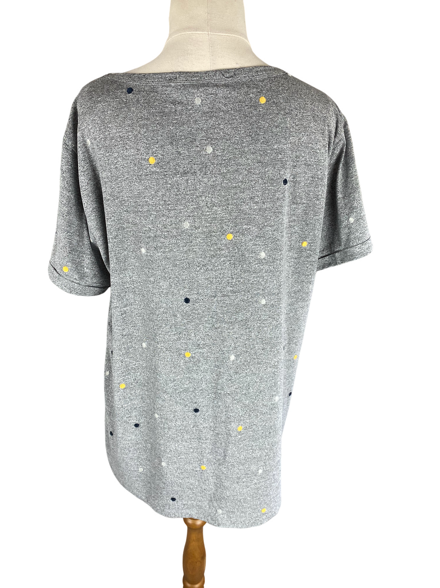 Max dotted grey tee | size 14