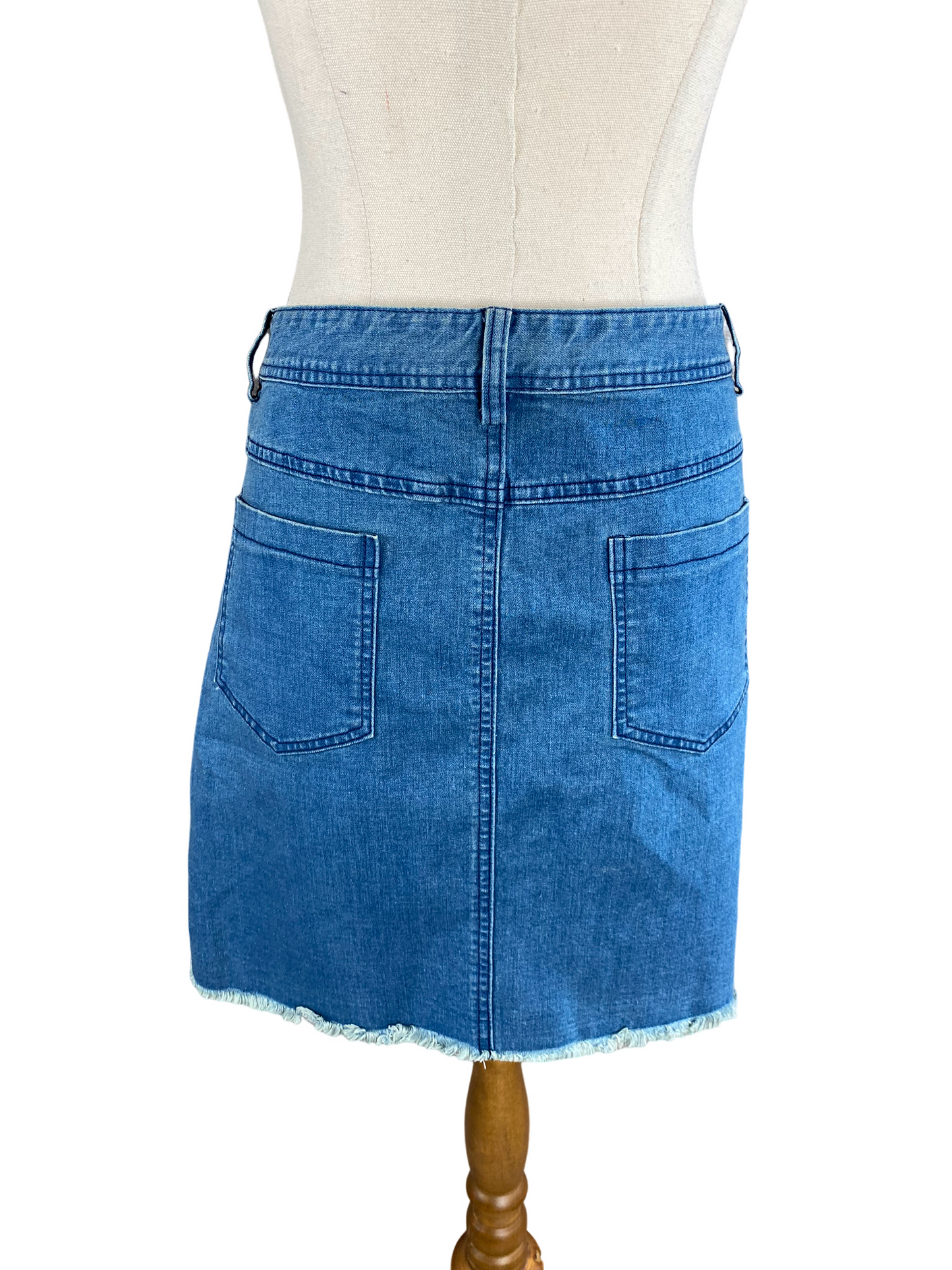 Charlo denim skirt with stripe detail | size 14