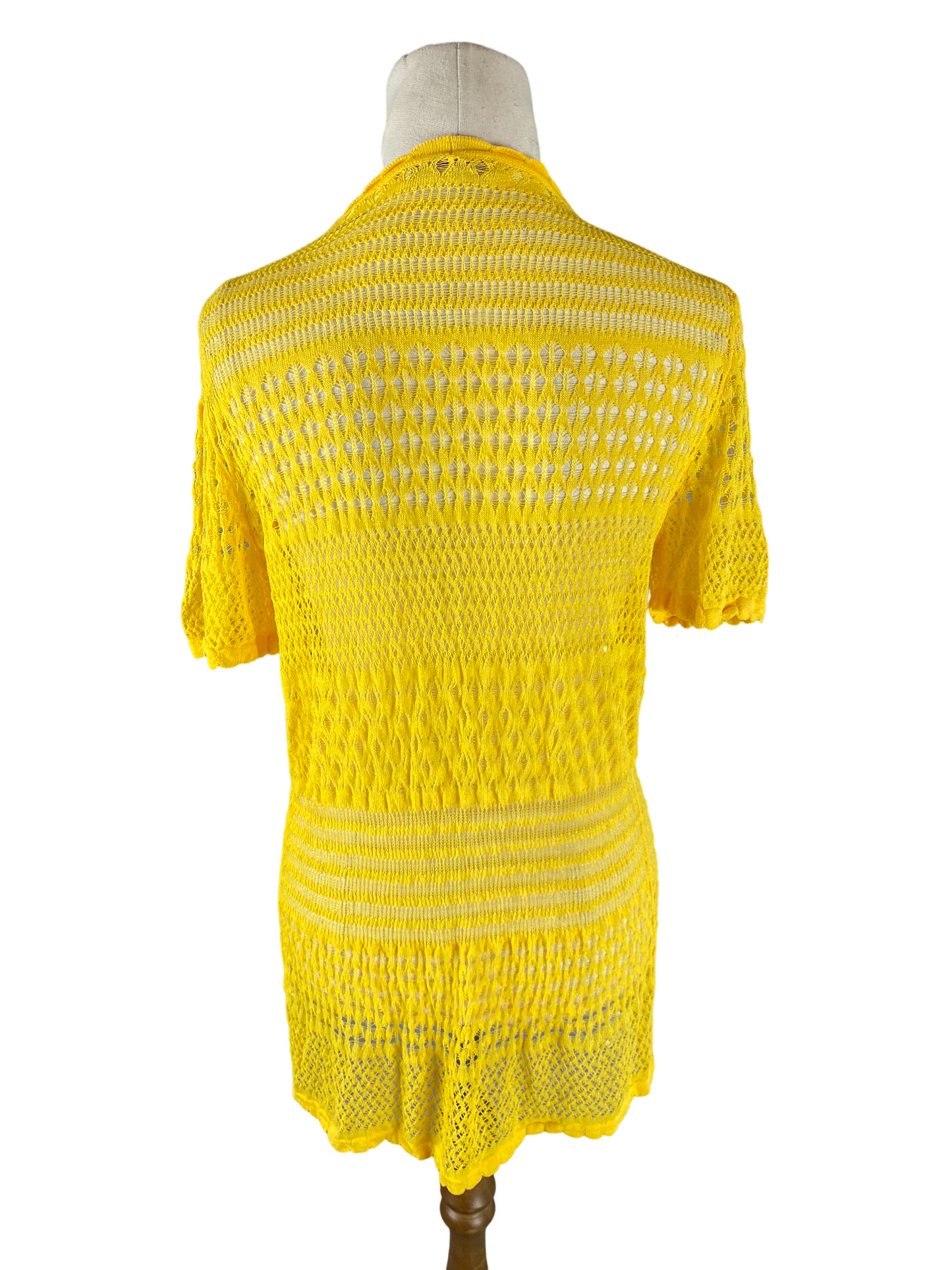 Eleonora Amadei yellow short sleeve cardigan | size 10