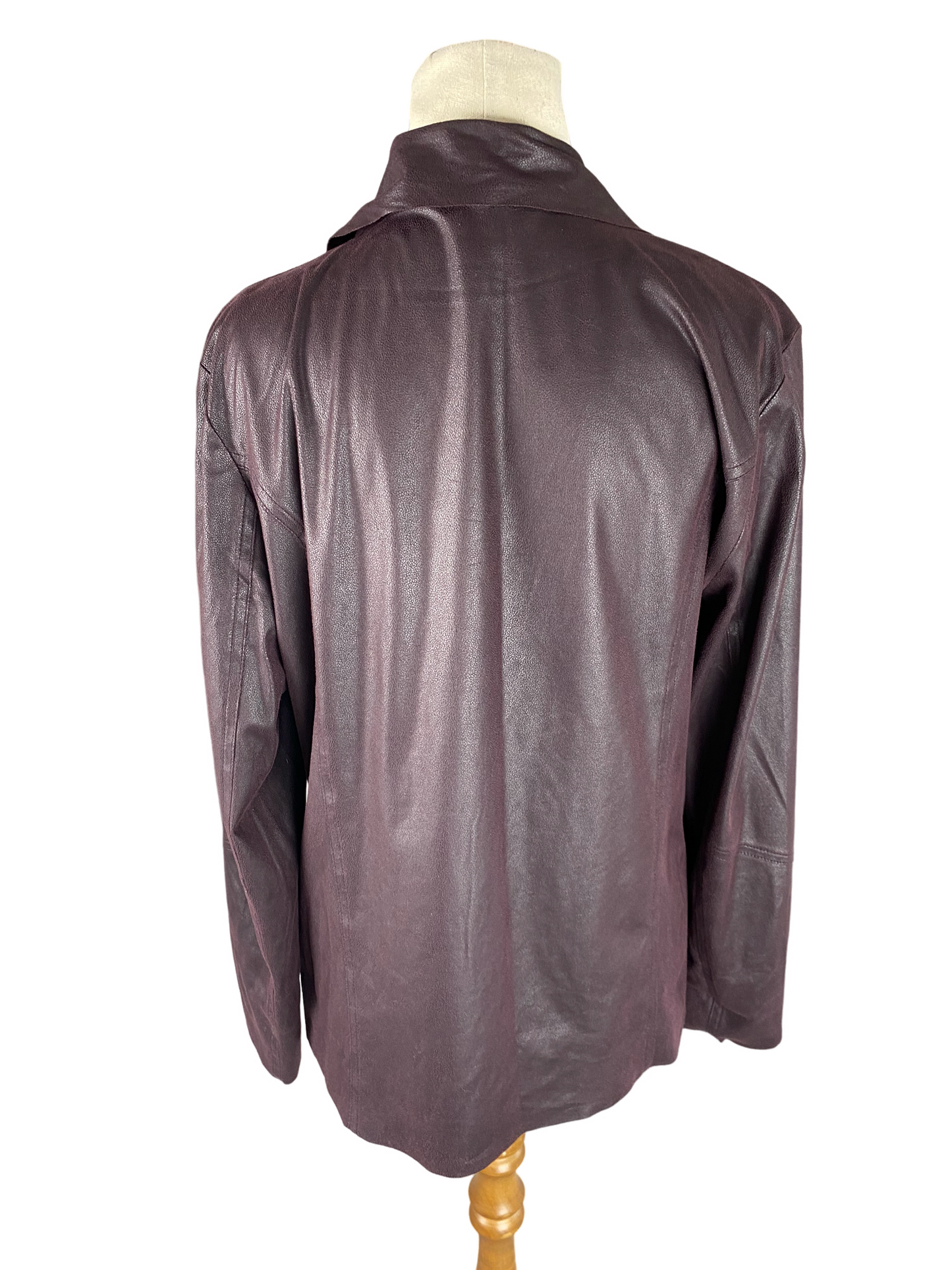 Runway NYC purple leather-look zip jacket | size 14