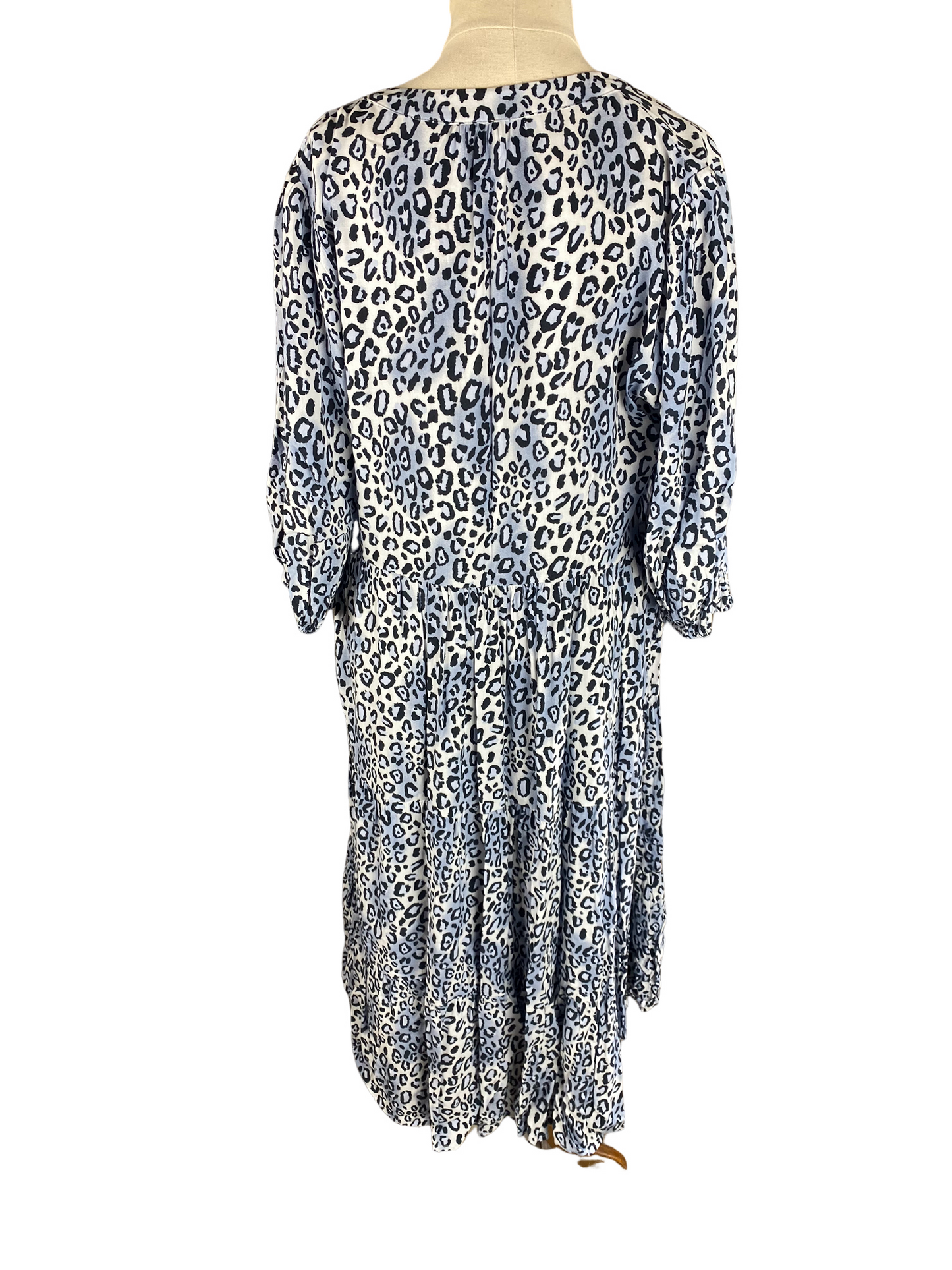 Avamia animal print pattern midi dress | size 10