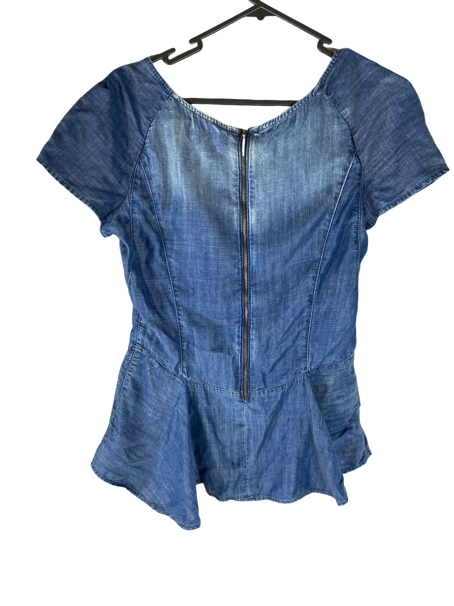BNWT The Kooples denim short sleeve top | size M