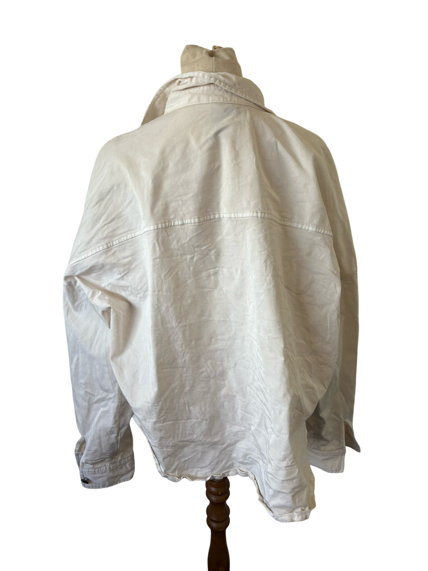 Huffer cotton oversized cream jacket | size 8