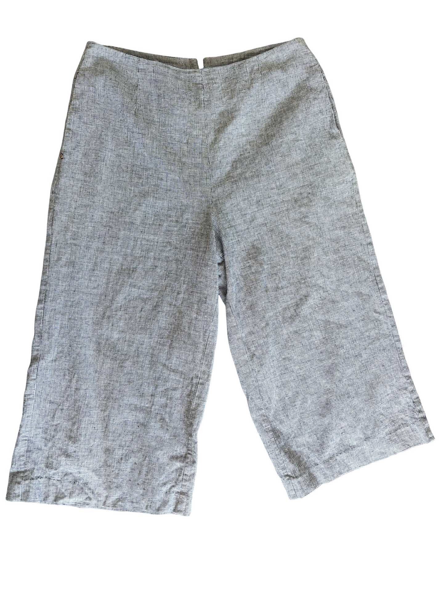 Liam (Ruby) linen + cotton blend 3/4 wide leg pants | size 10