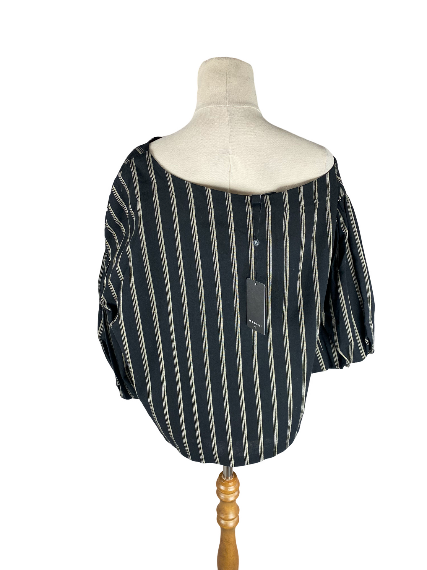 BNWT - Moochi Tilted Tee in black/natural stripe | size 10 - RRP $269.99