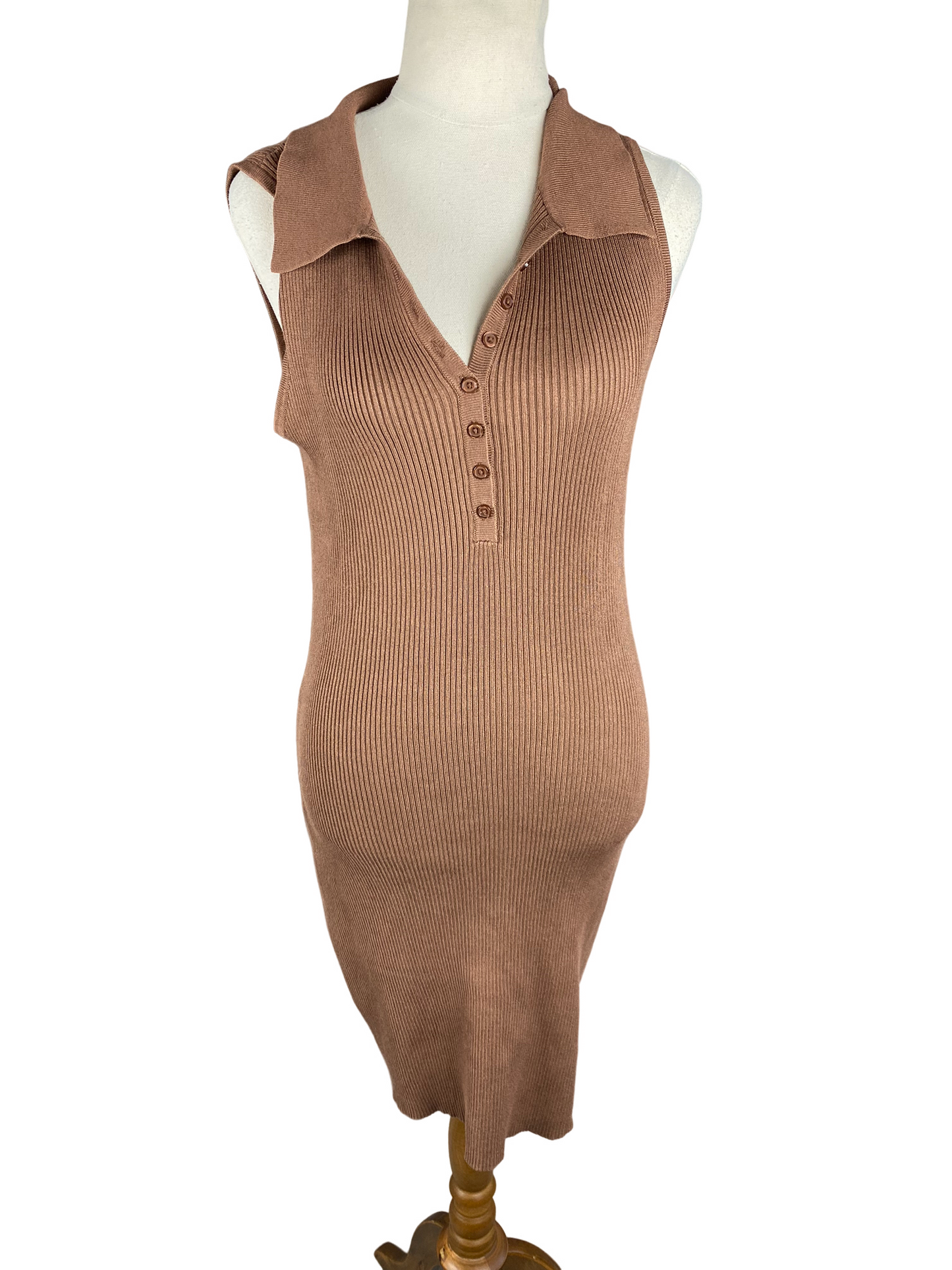 Unbranded brown rib dress | size 8
