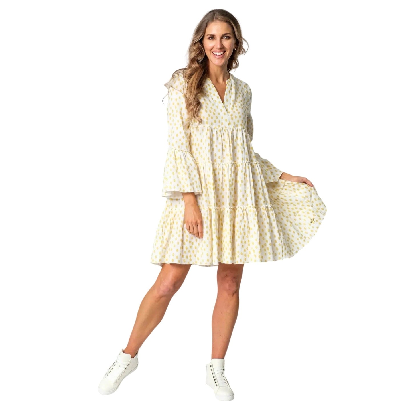Stella & Gemma Athena Dress in Lemon Drop | size 12