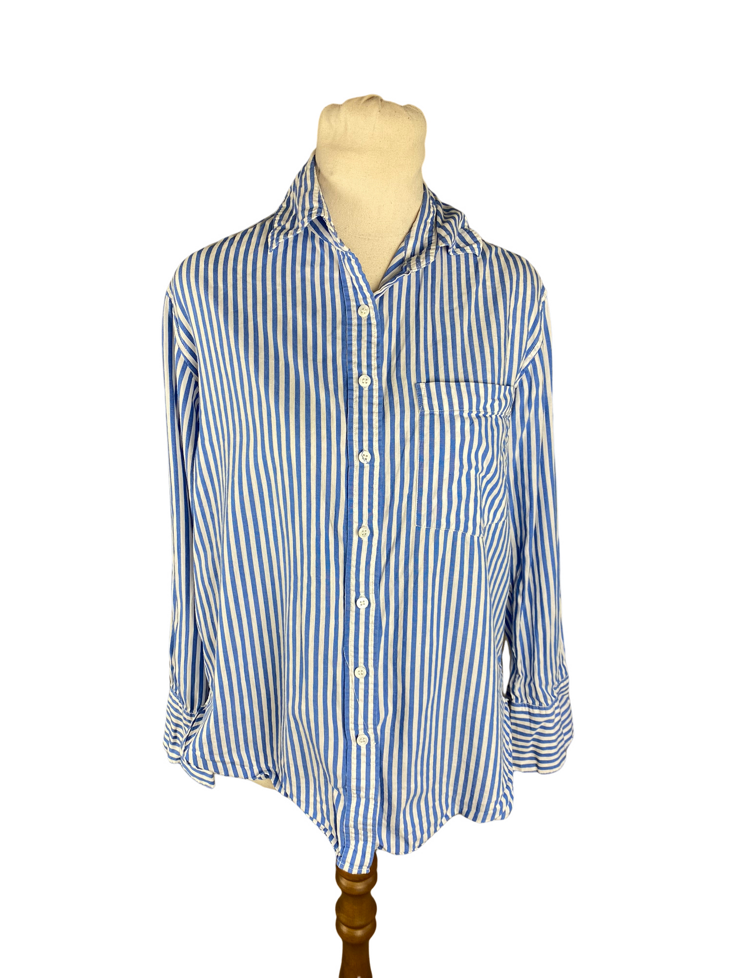 Father Rabbit blue and white stripe cotton shirt | size 6