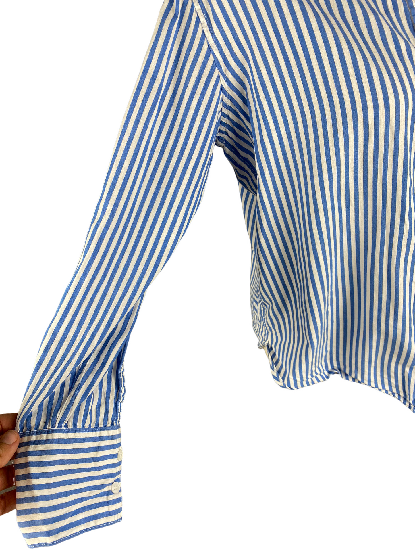 Father Rabbit blue and white stripe cotton shirt | size 6