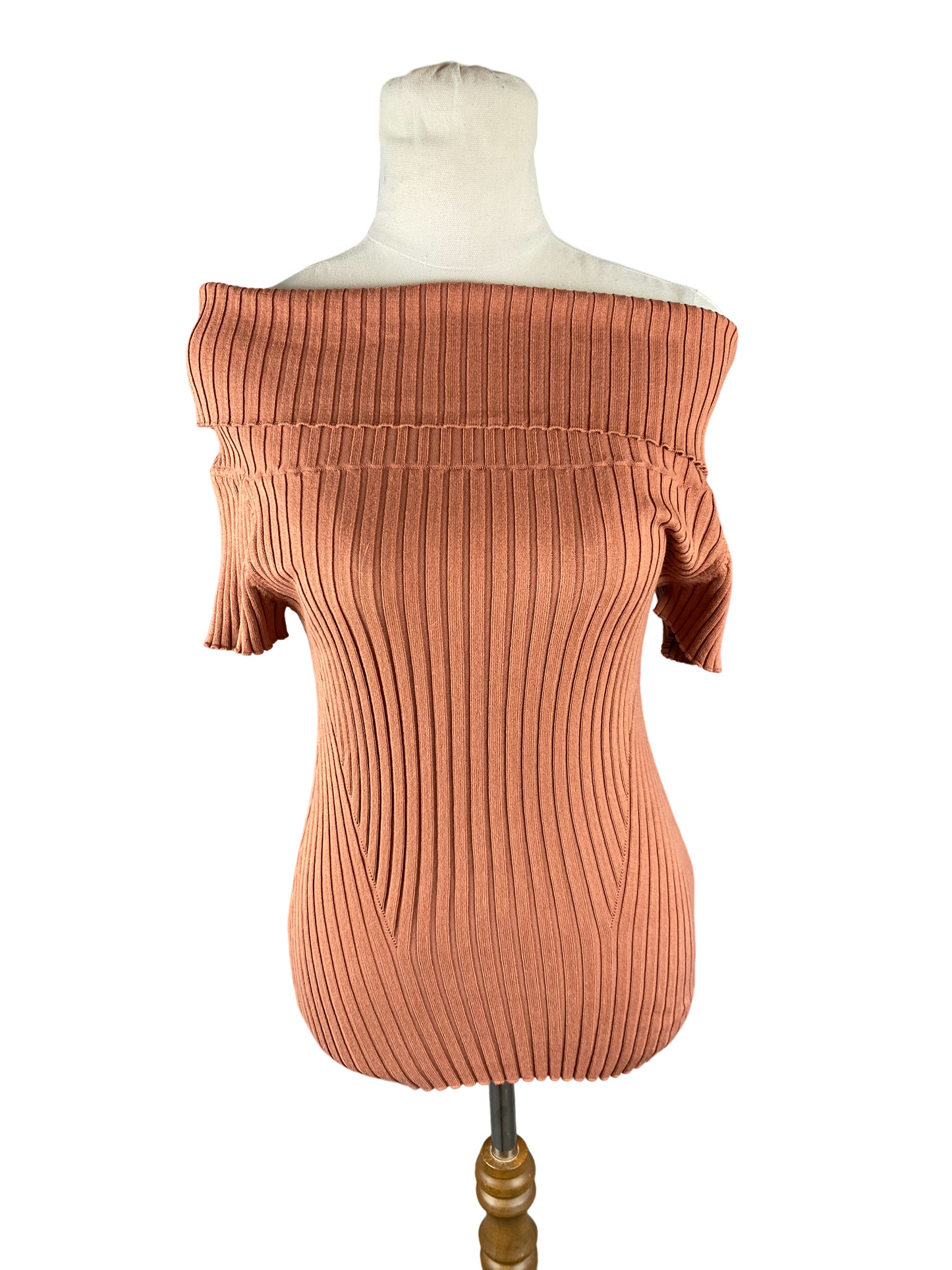 BNWT - Decjuba Lexi Short Sleeve Knit Top In Bronze | size 10
