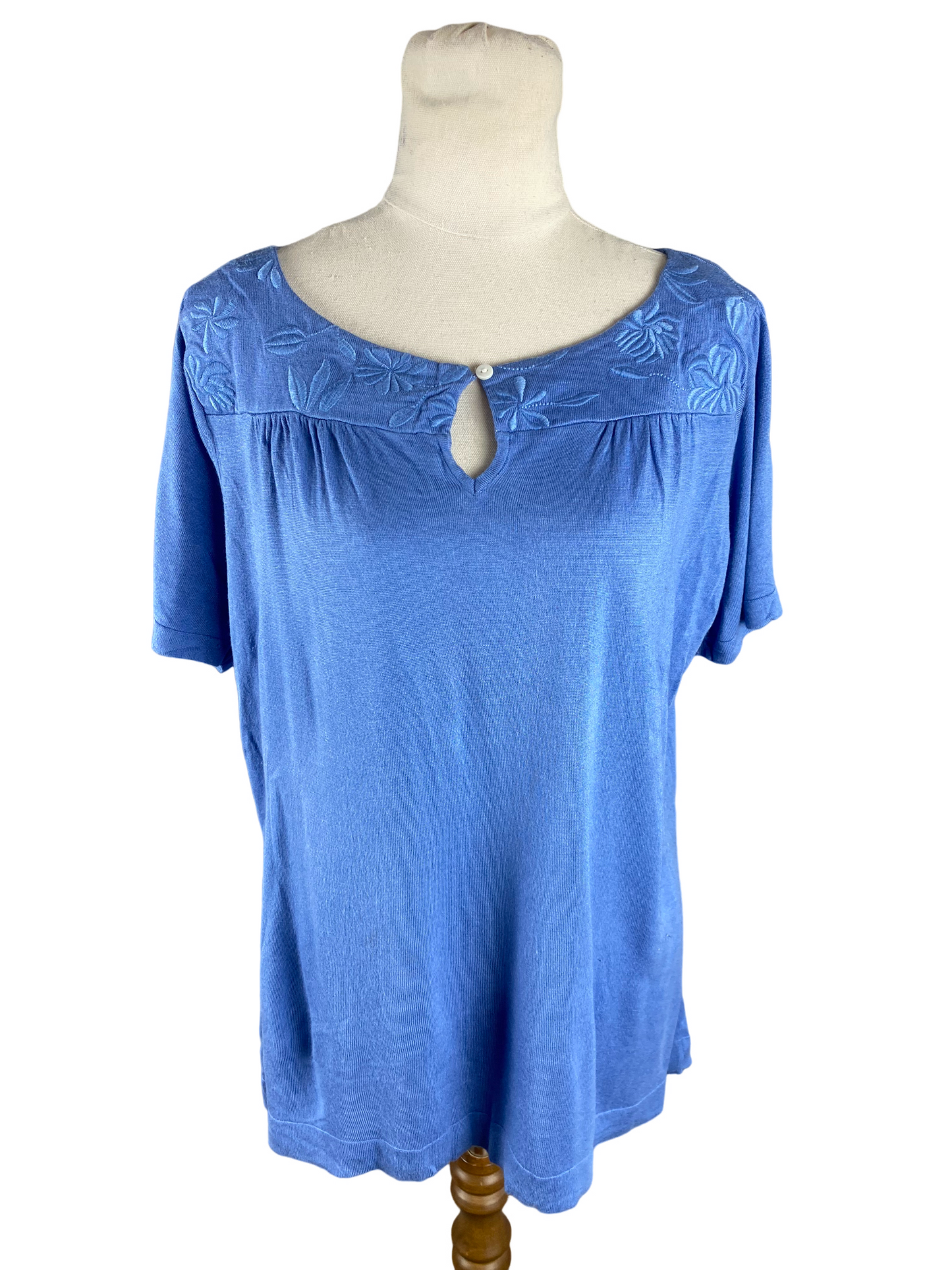 Grace Hill blue short sleeve top | size 18
