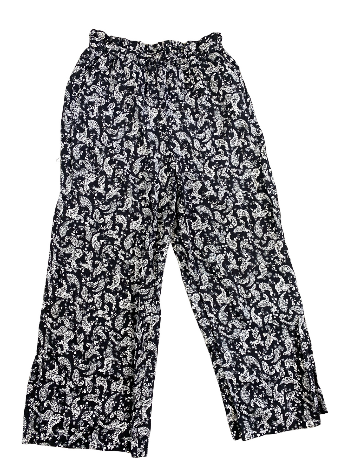 SEED Linen Paisley Wide Leg Pant | size 10