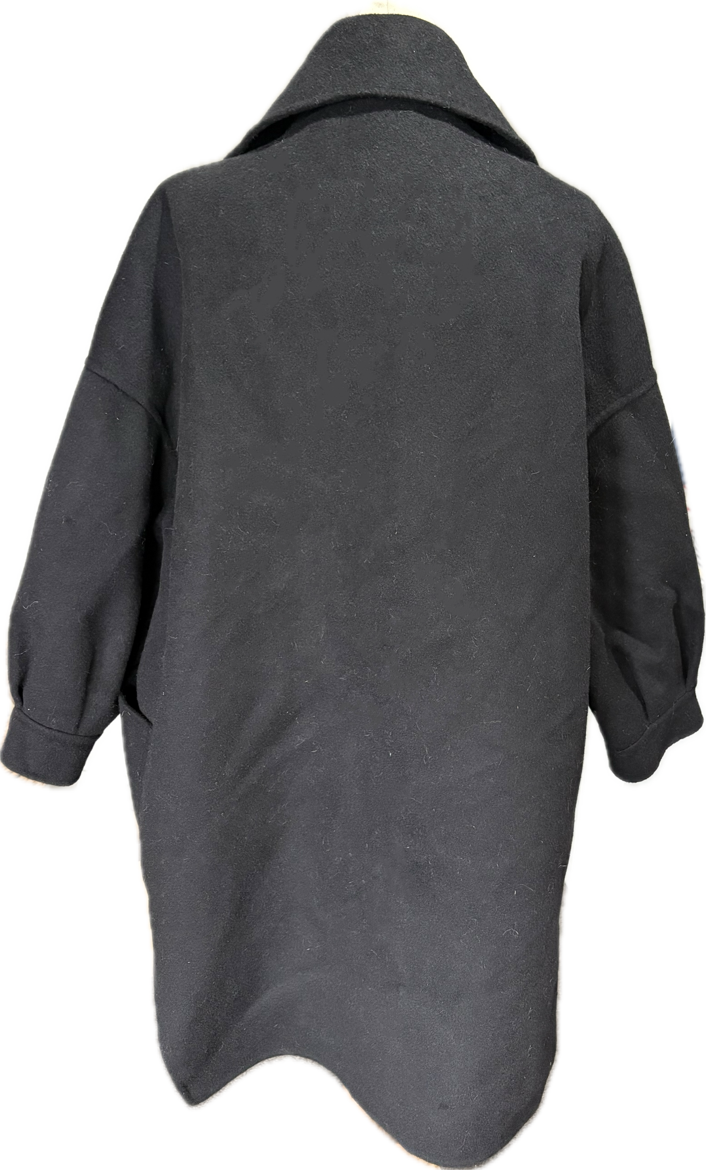 Wool and cashmere blend black coat | size 12-16