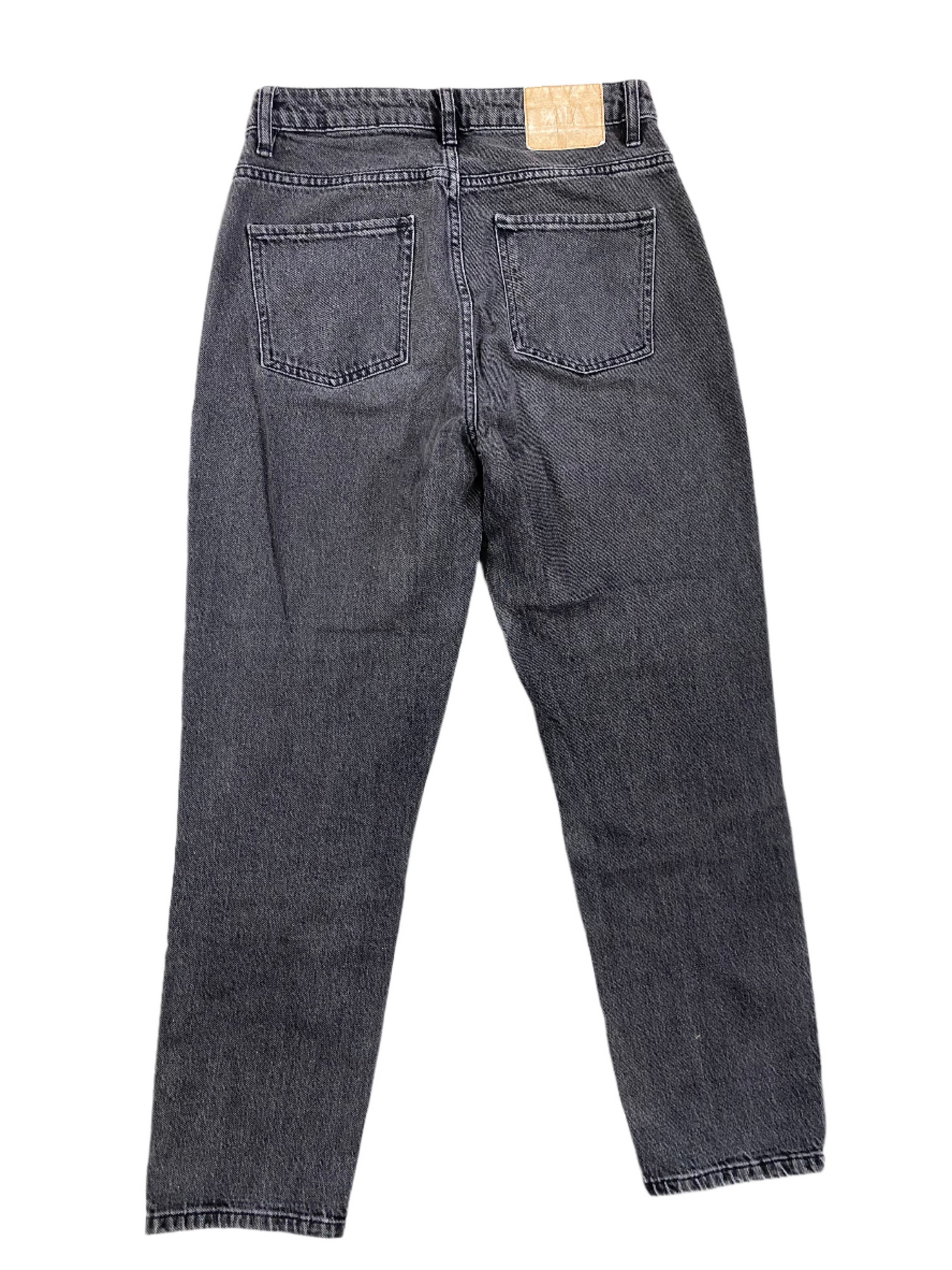 Zara faded black high waist 3/4 denim jeans | size 10