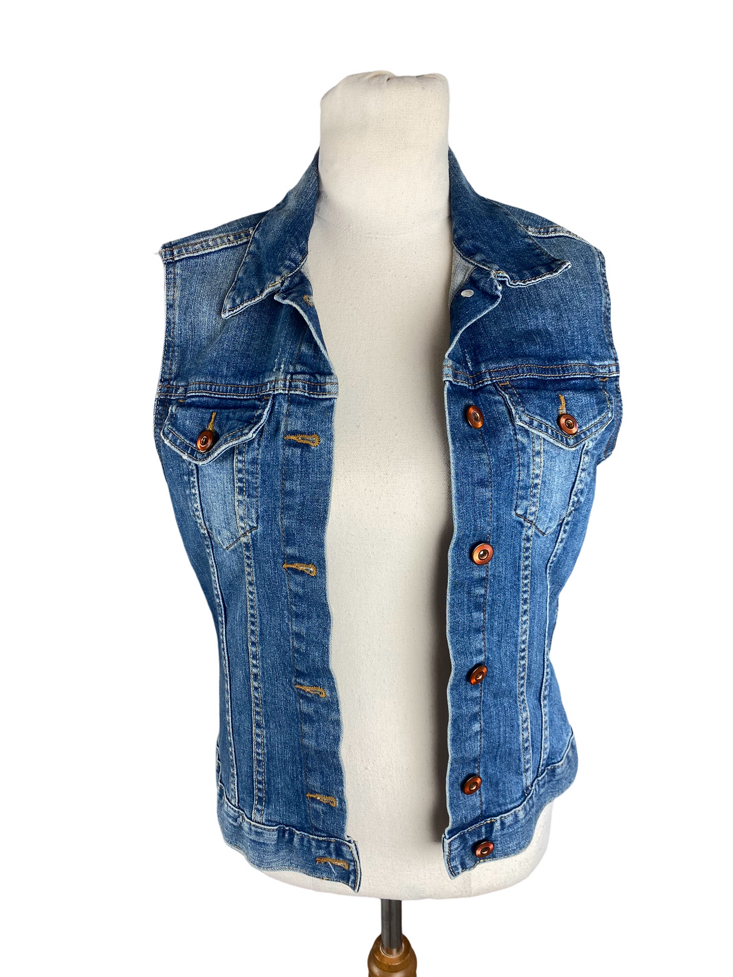 H&M sleeveless denim jacket | size 6
