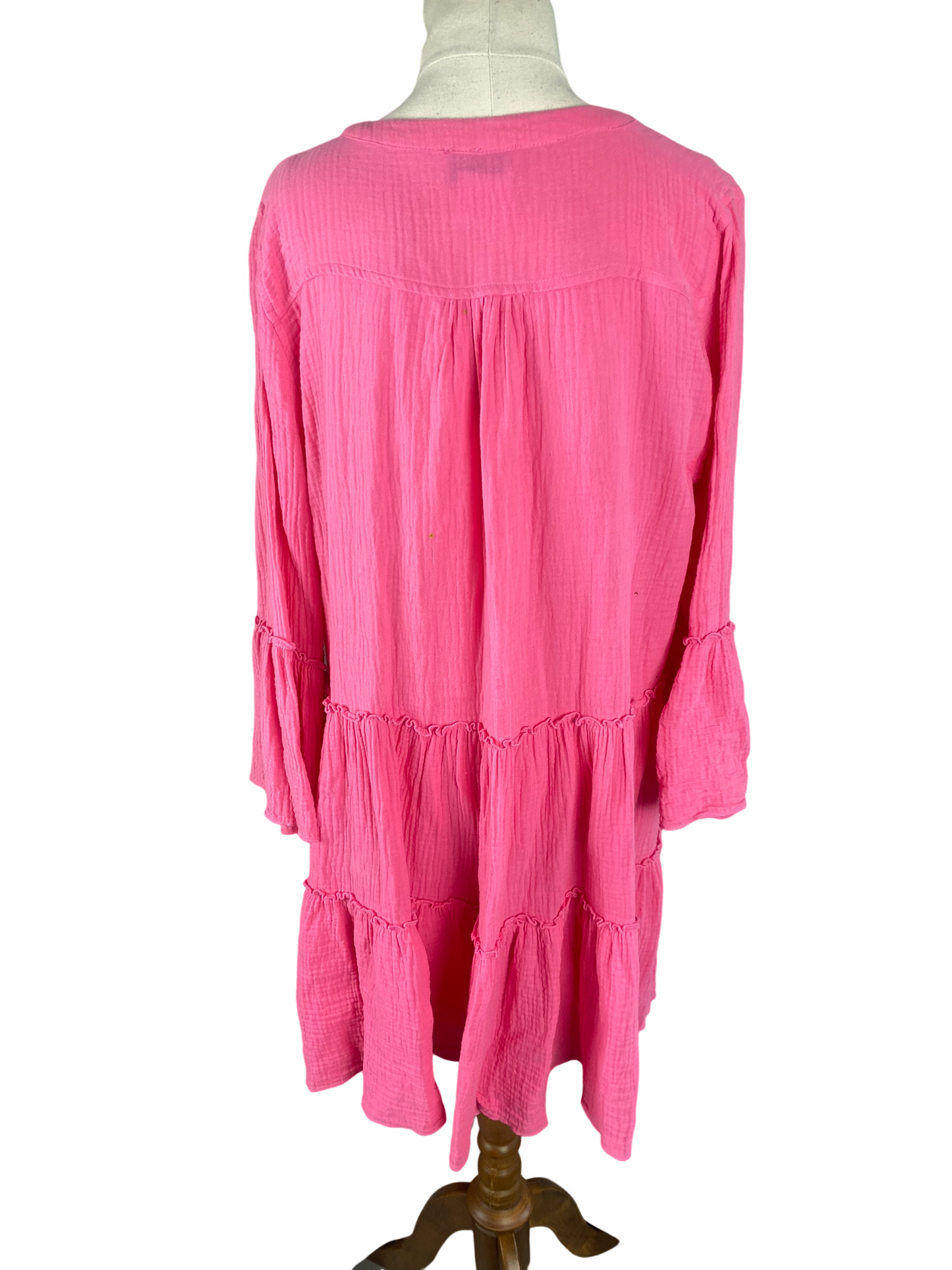 Stella & Gemma pink midi cotton dress | size 12