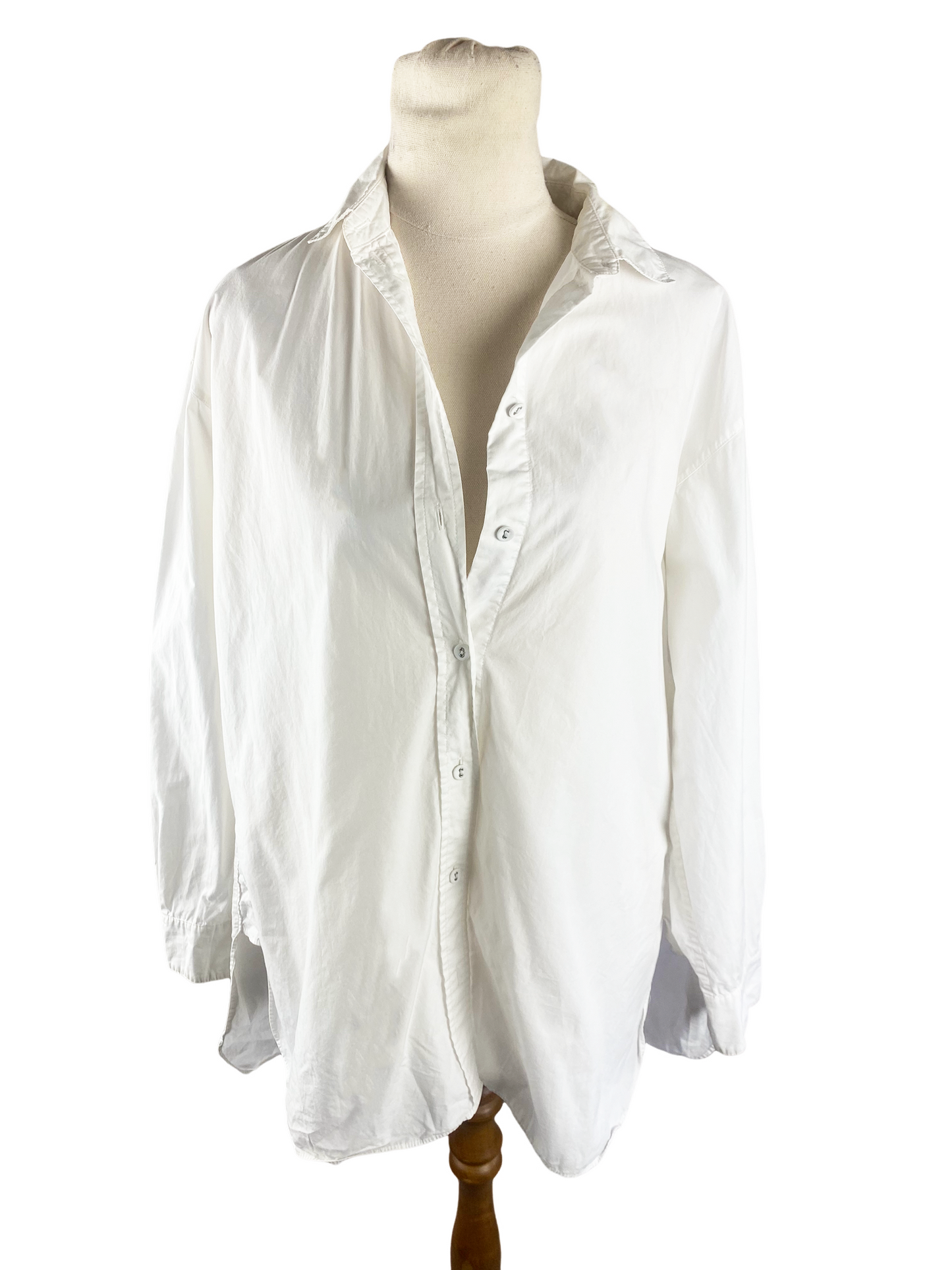 Witchery cotton white button down shirt | size 8