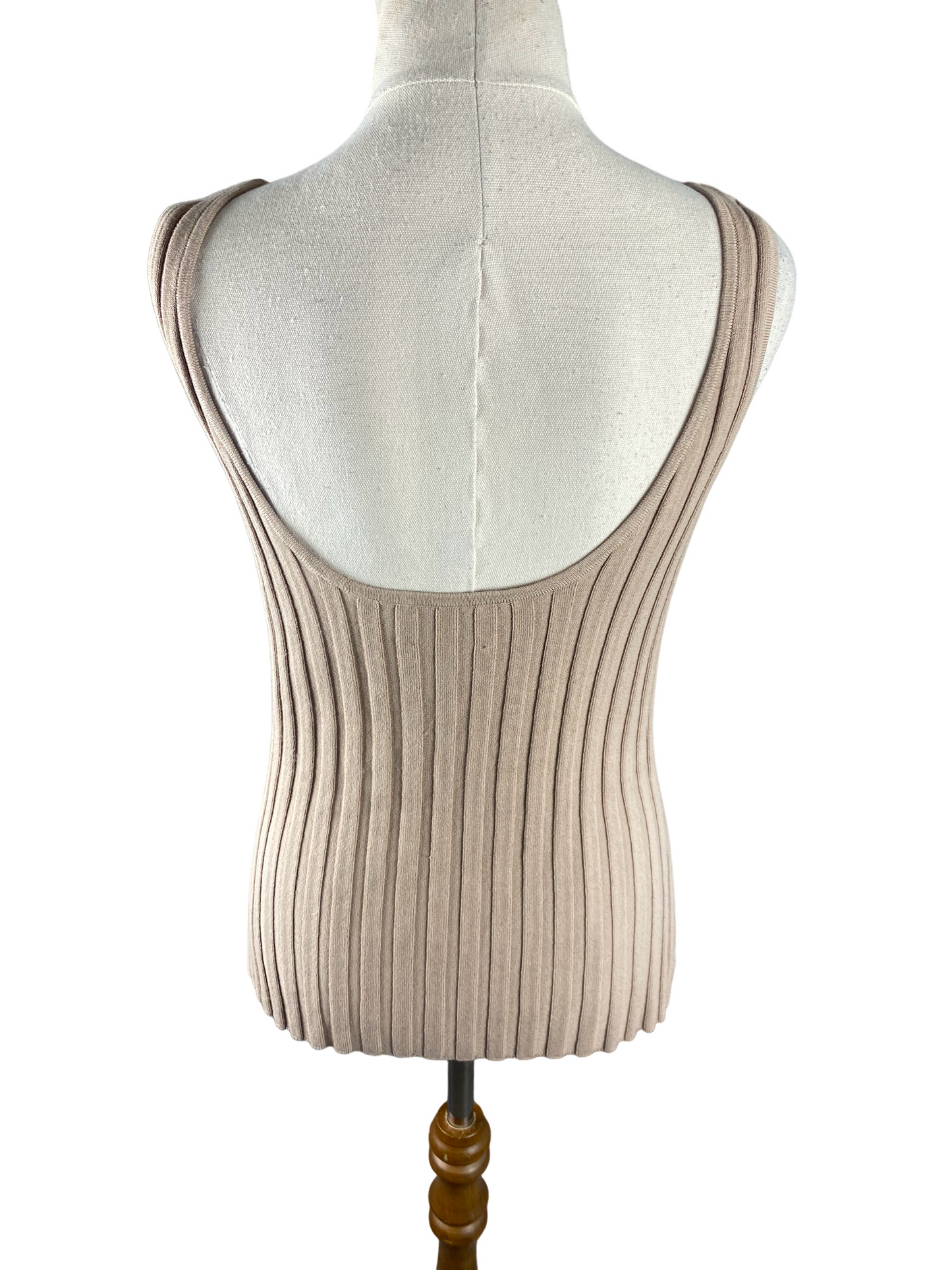 AJE rib beige tank | size 8 - RRP $110