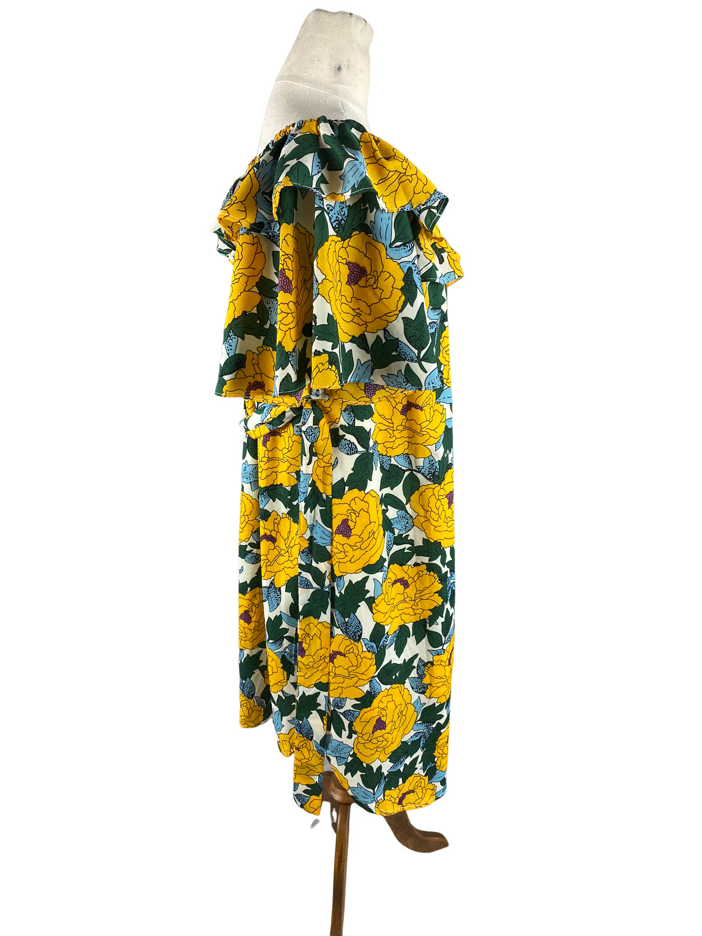 Charlo yellow floral dress | size 12