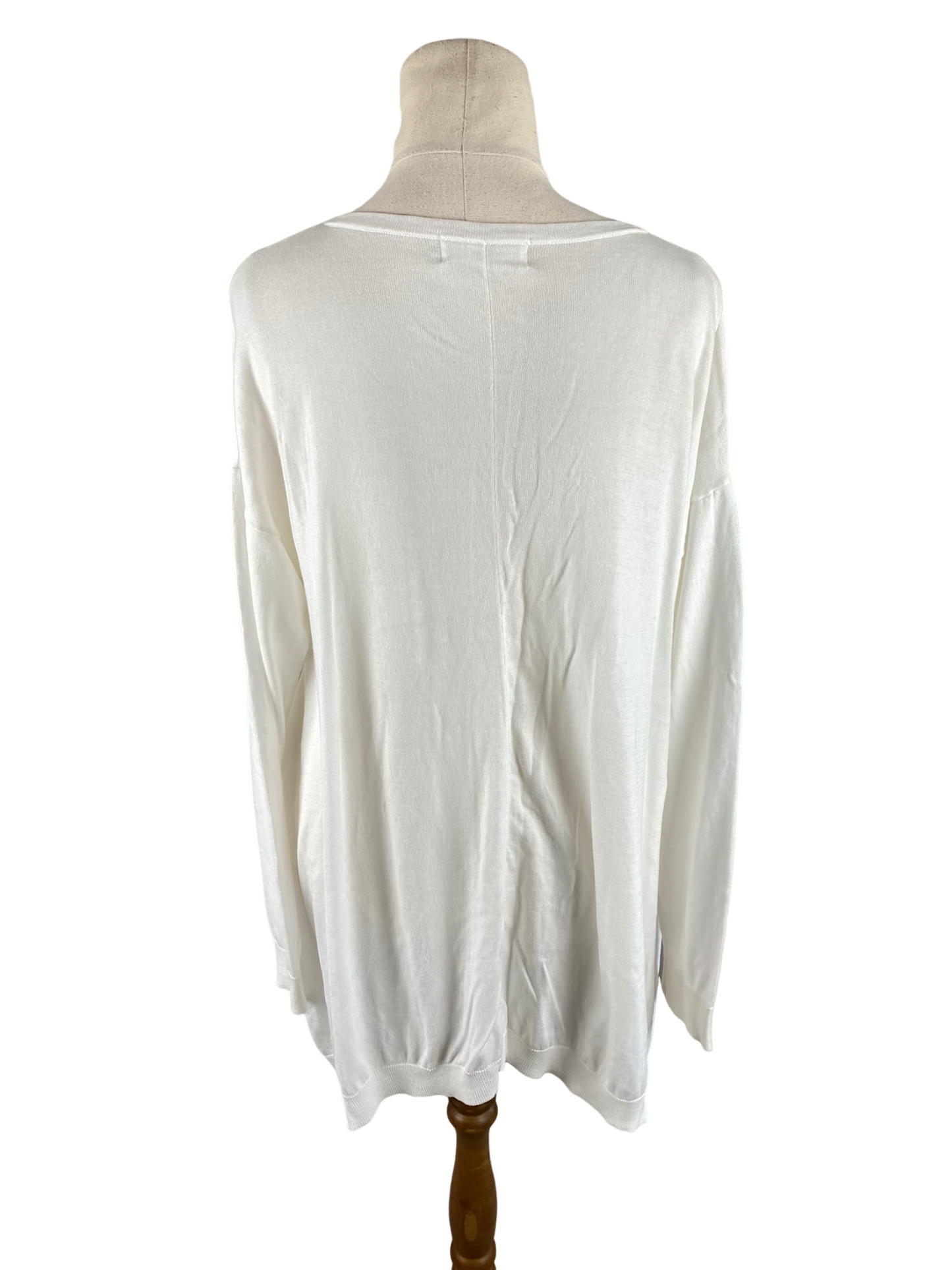 Caroline Sills white long sleeve top | size 12