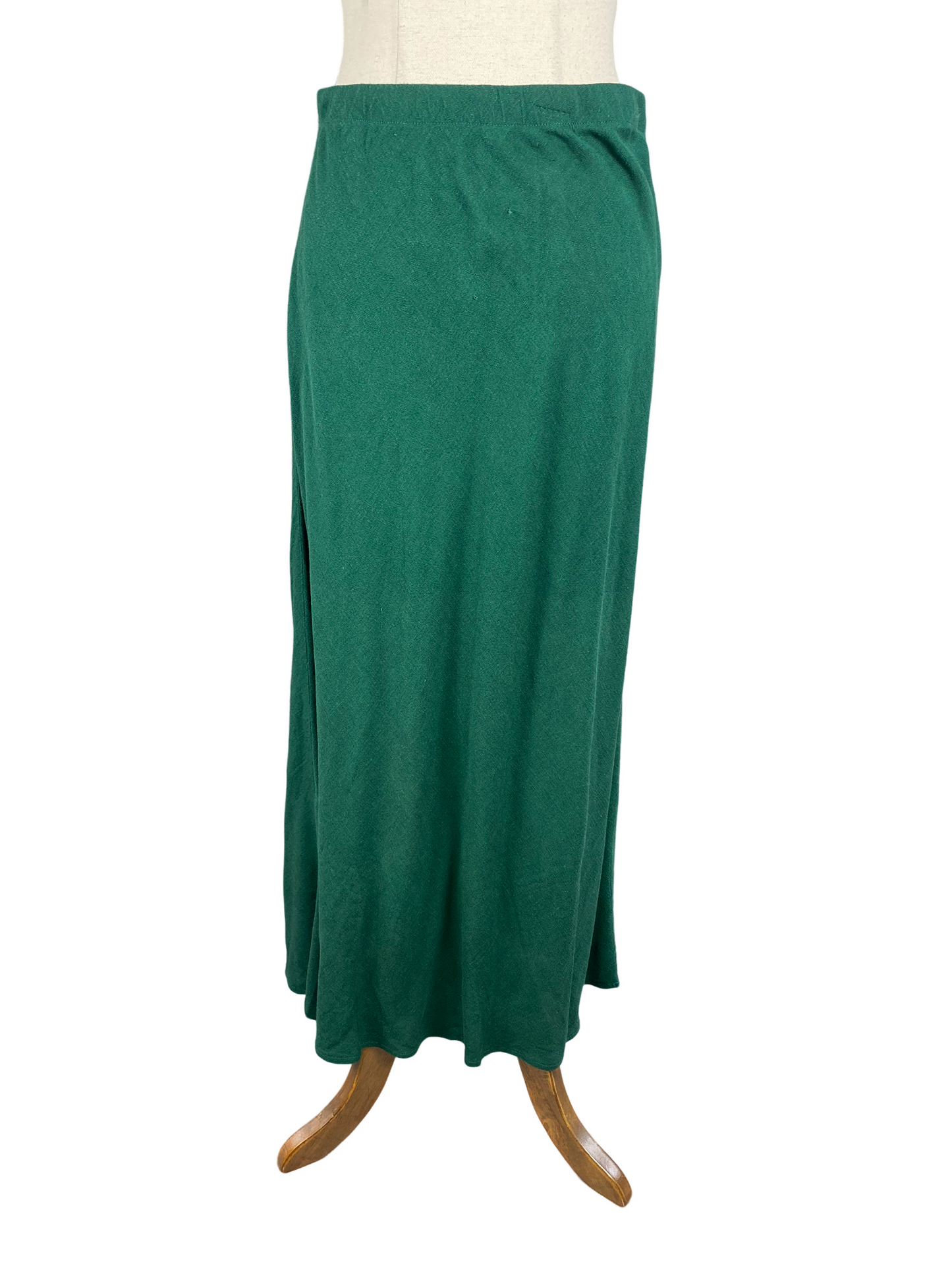 Dotti forrest green linen-blend skirt | size 10