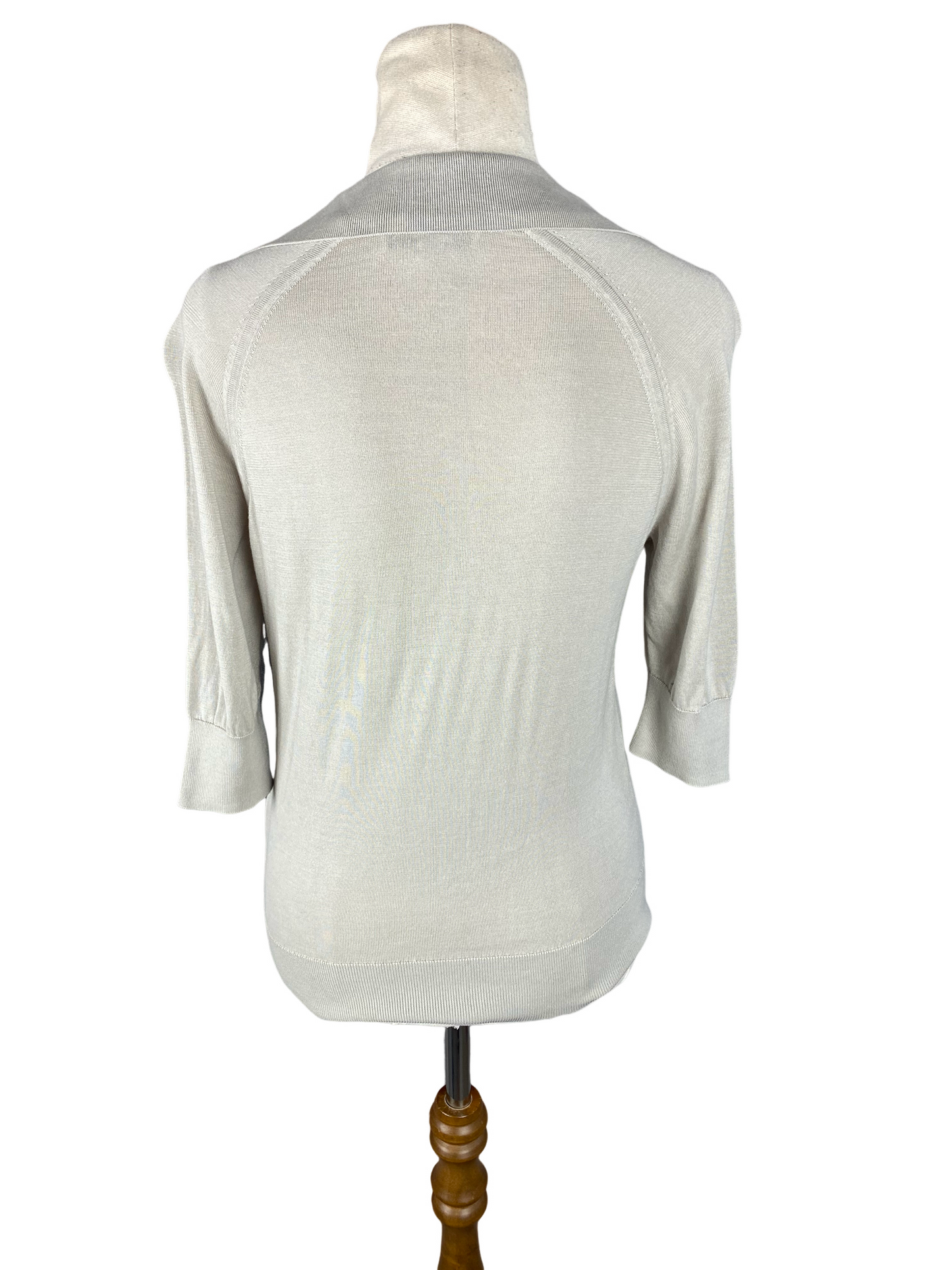 COS silk + cotton blend short sleeve top | size 8