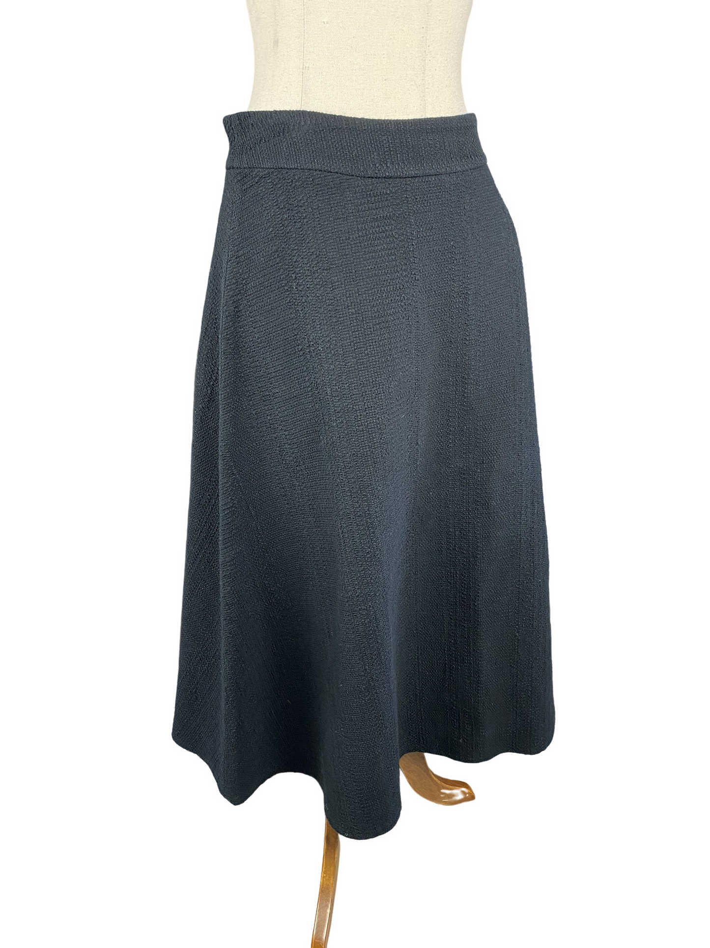 Gregory A-Line midi black skirt | size 14