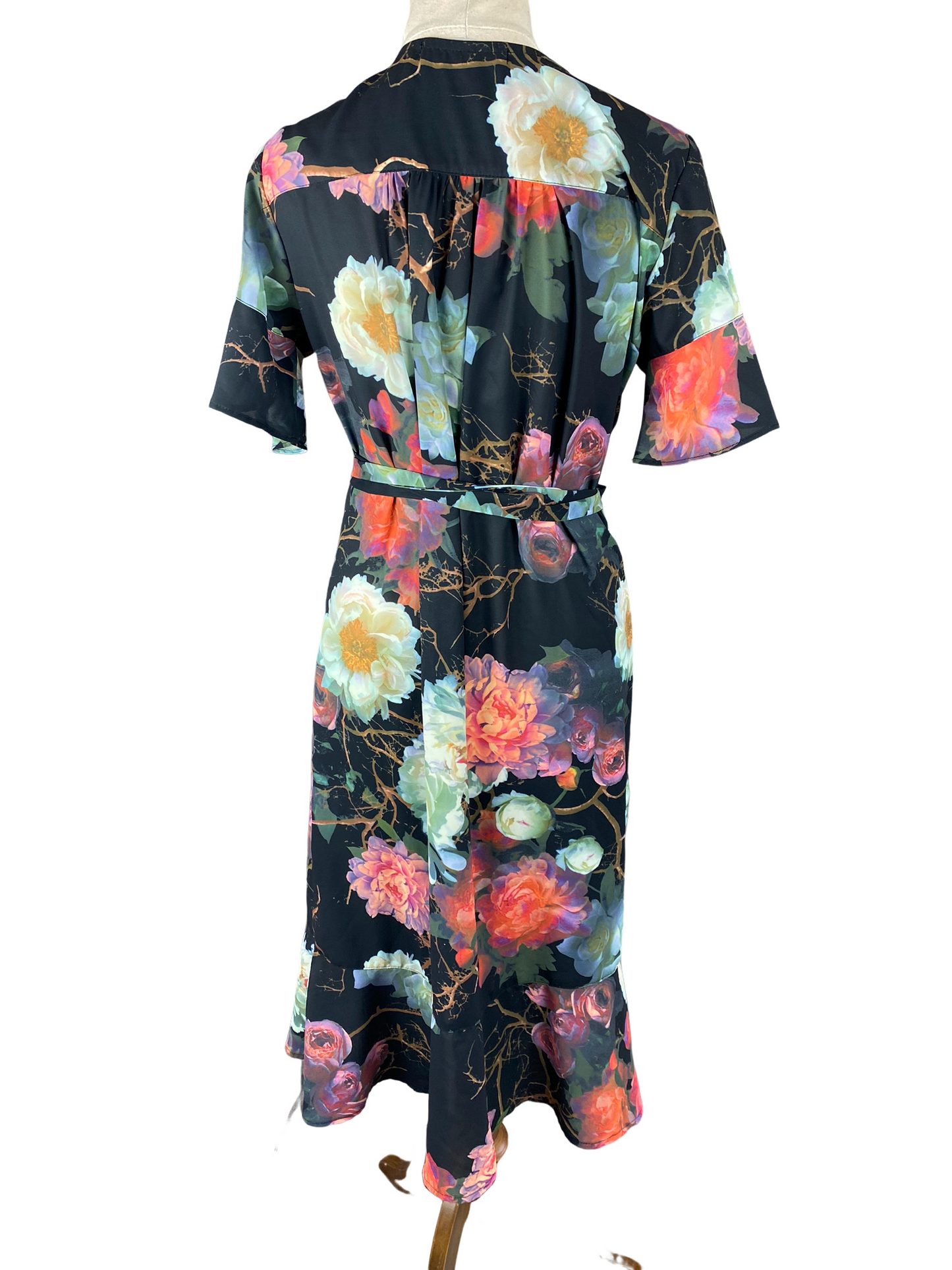 Bettie Monroe floral wrap dress | size 8