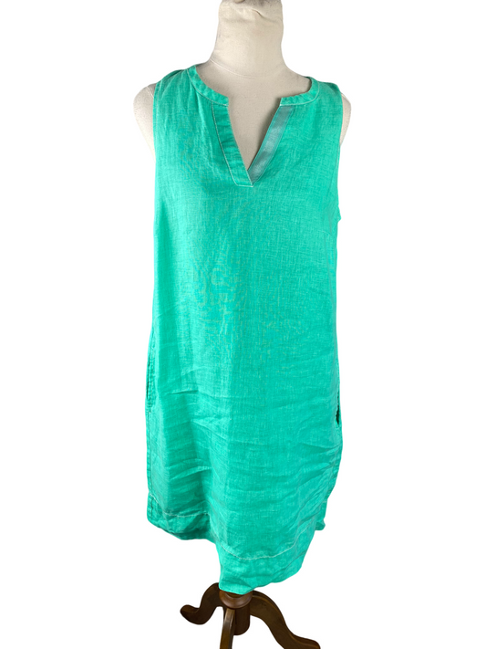 Tommy Bahama green linen dress | size 8 to 10