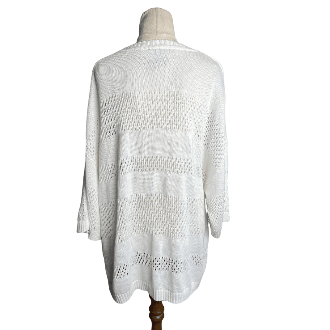 Moochi linen-blend white long sleeve | size 12-14