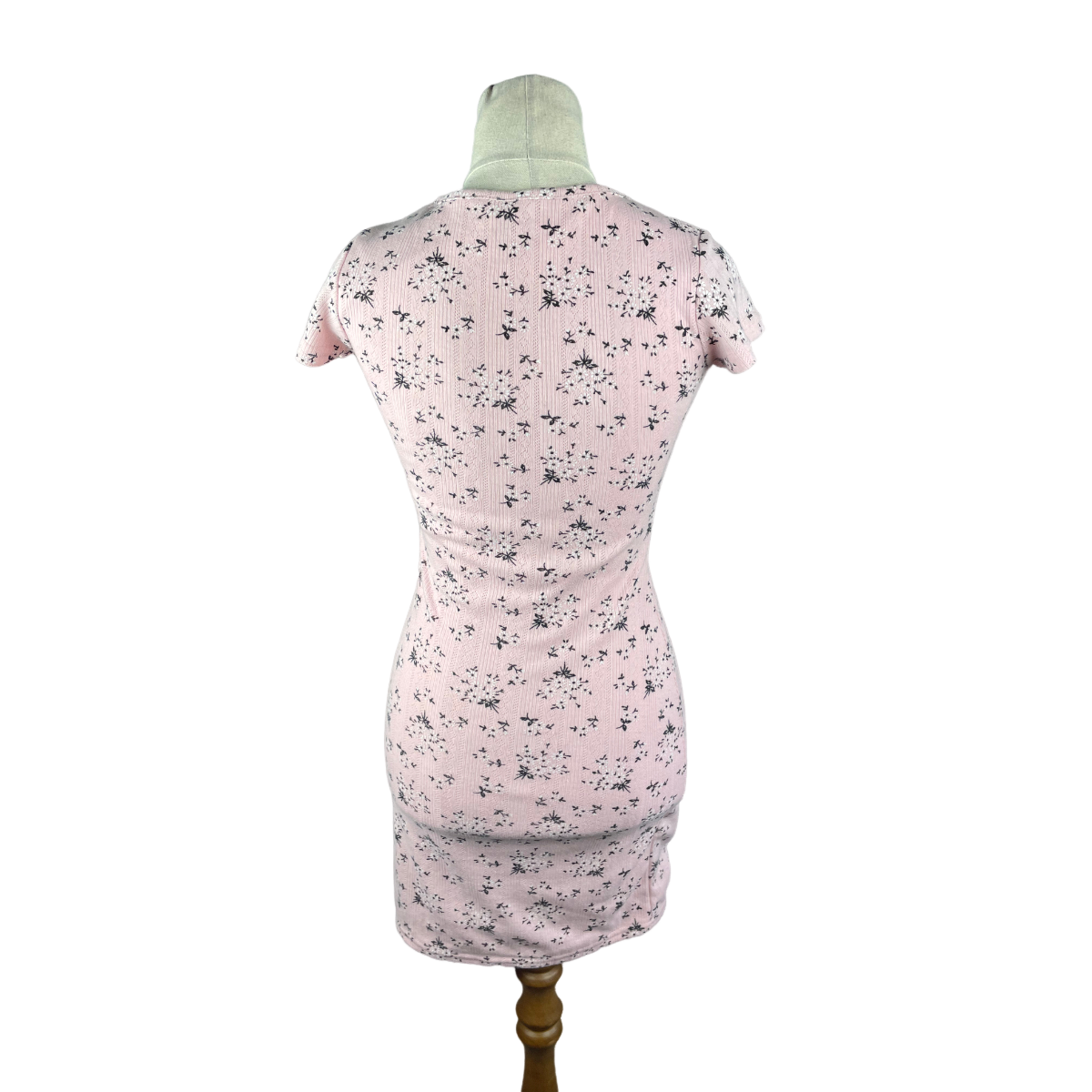 Tiger Mist pink t-shirt dress w flower pattern | size XS