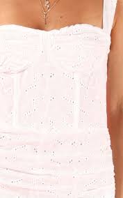 Lioness broderie mini cotton dress | size 8