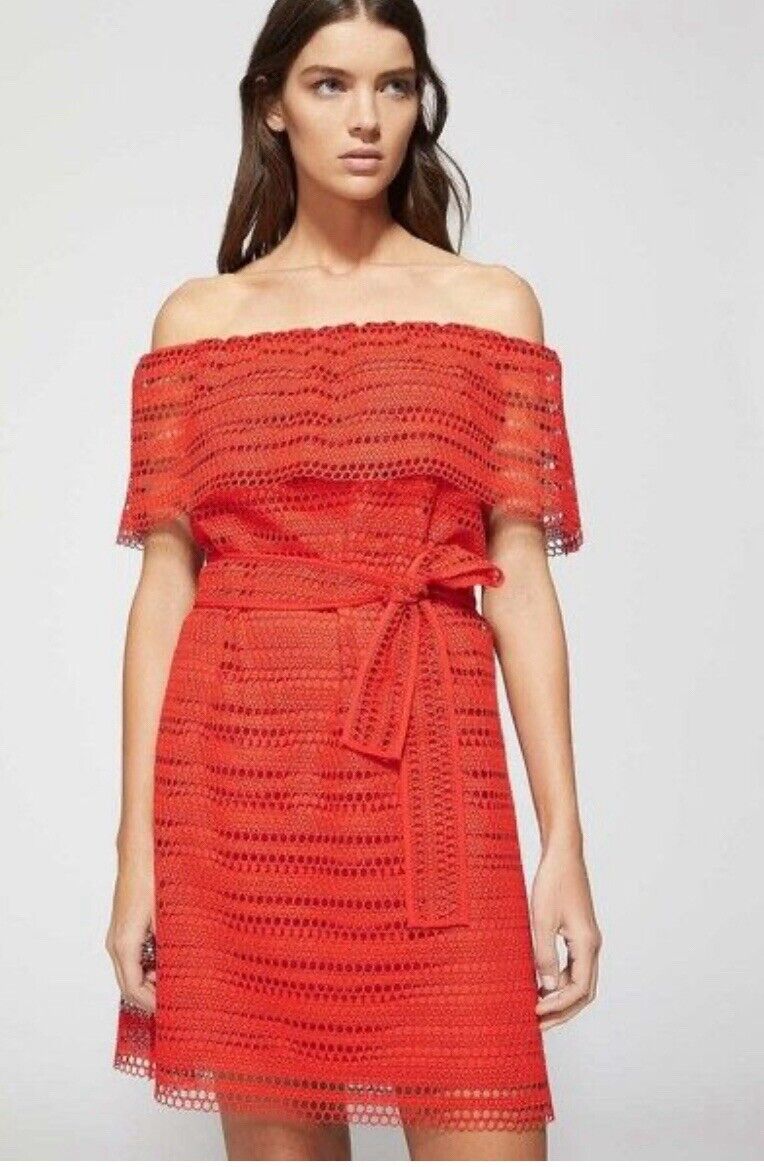 Witchery off-the-shoulder red dress | size 10