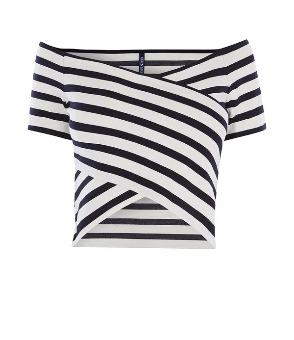 BNWT - Karen Millen crop stripe top | size 8