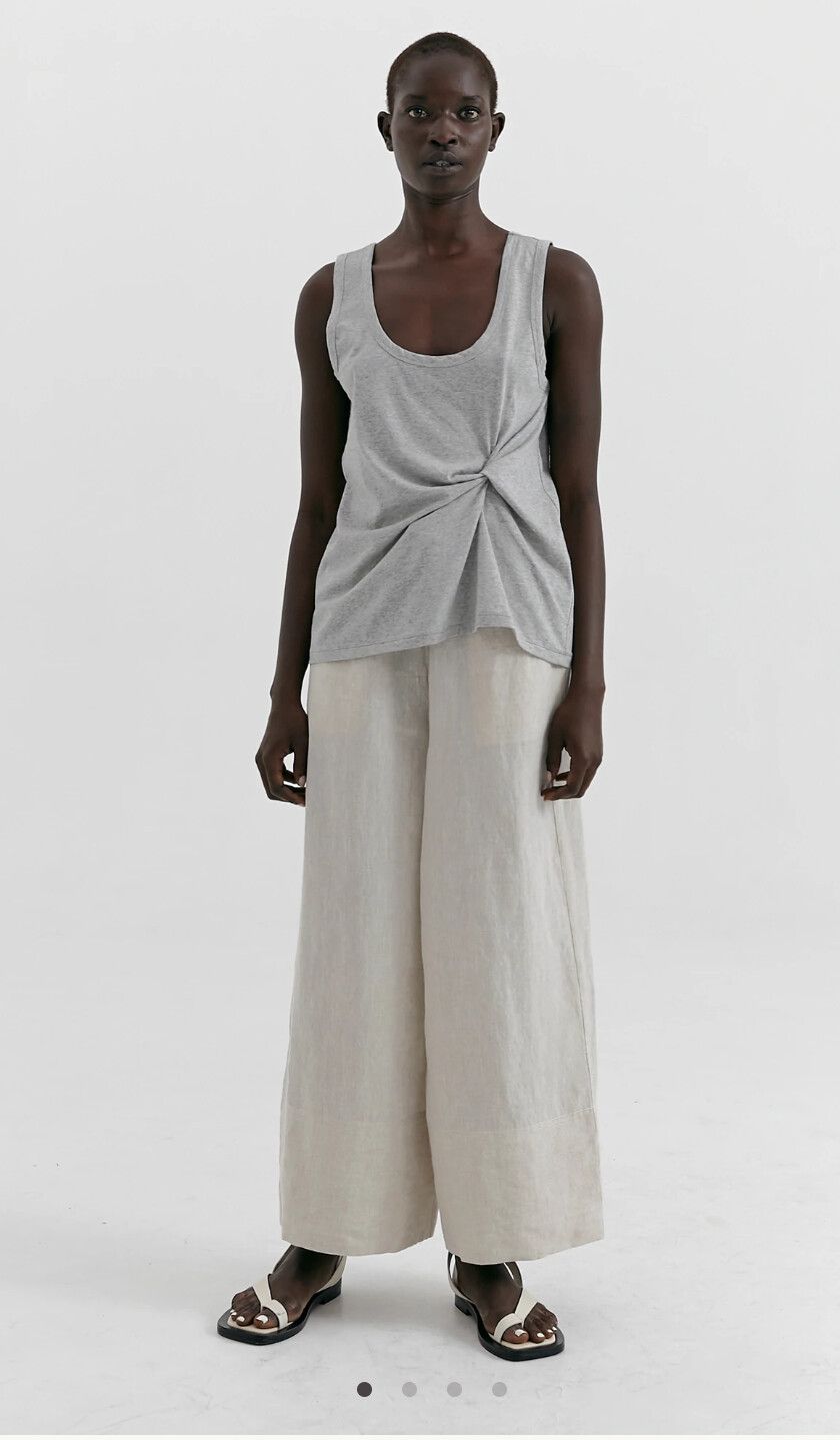BNWT - Marle Grey Marle Twist Tank | size 6 to 10