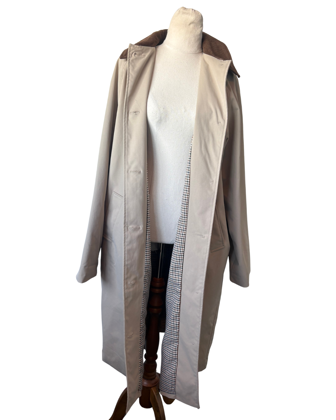 Oversized Trench Coat with checkered lining | size 10