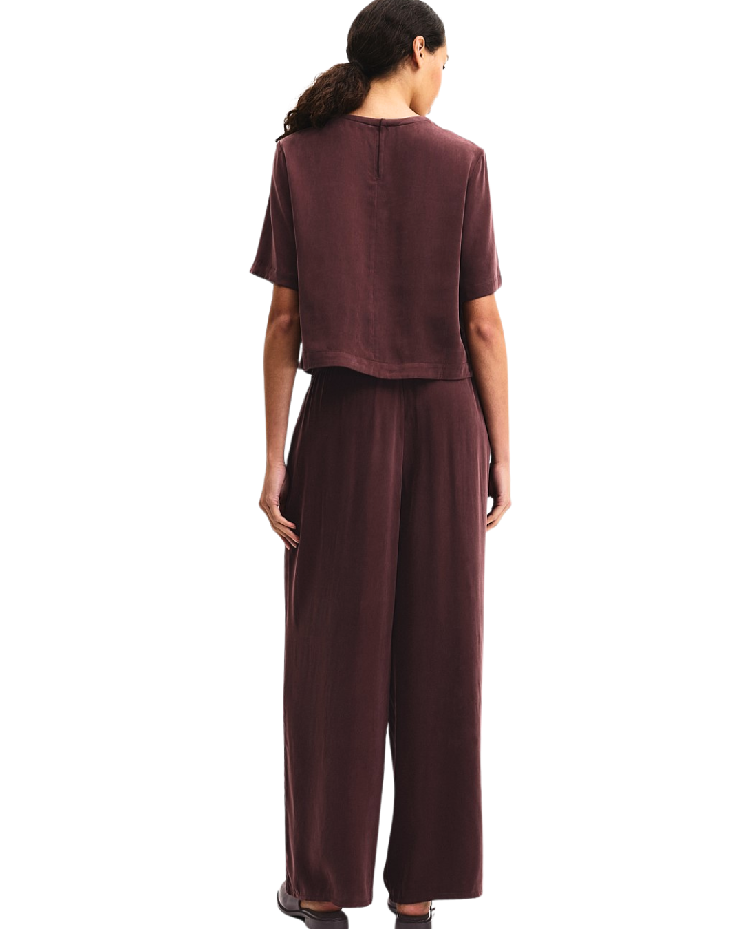 Country Road Short Sleeve Cupro Woven T-Shirt + Pant Set | $358 RRP | size 8