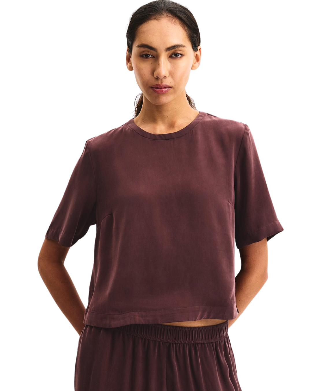 Country Road Short Sleeve Cupro Woven T-Shirt + Pant Set | $358 RRP | size 8