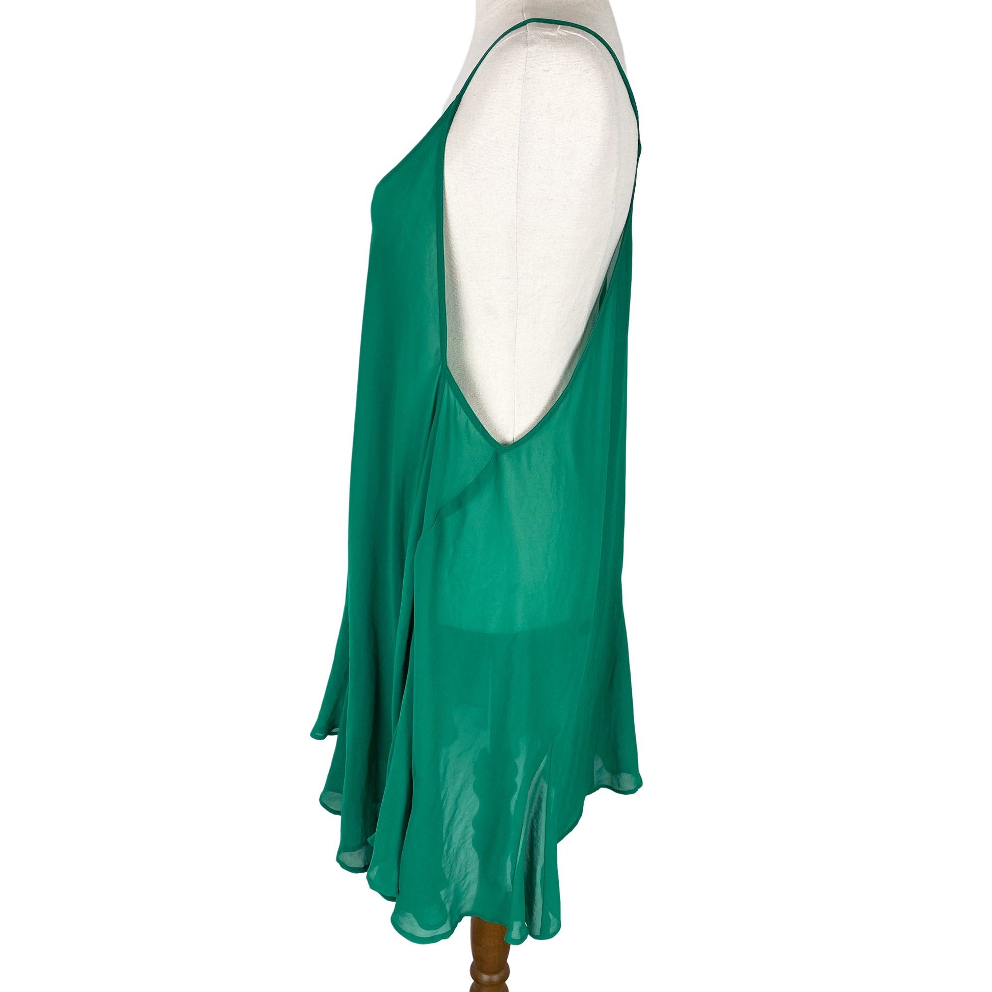 Moochi sheer green slip dress | size 10