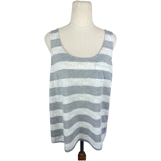 Forever New grey and white stripe tank top | size 12