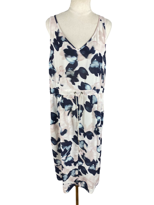 Juliette Hogan floral sleeveless dress | size 12 (made In NZ)