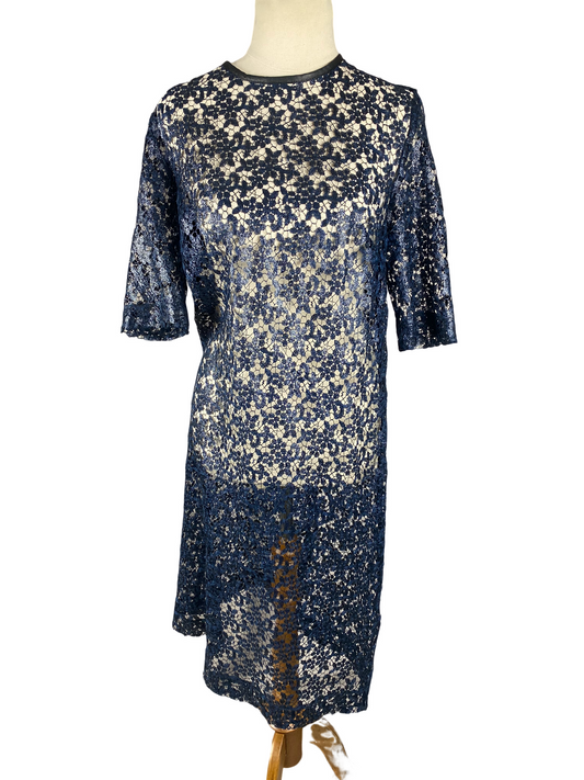 Juliette Hogan blue midi dress | size 10