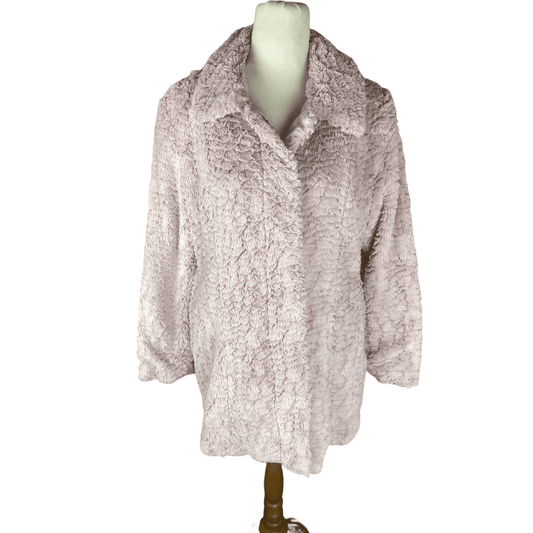 Whistle Pink Super Soft faux fur jacket | size 12