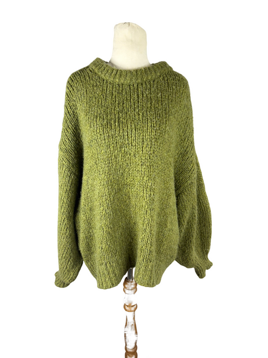 Zara olive oversized knit | size 10-16