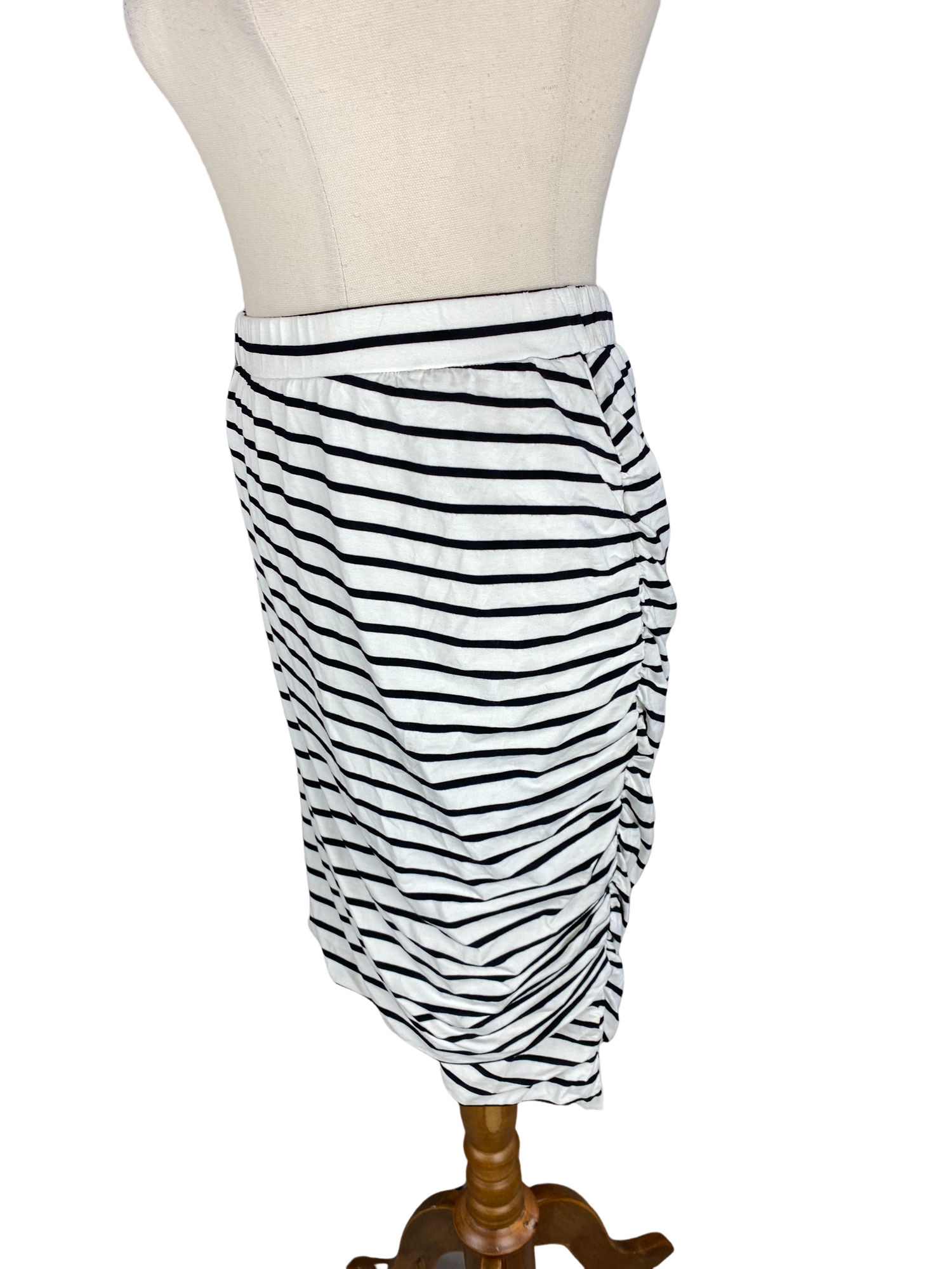 Betty Basics stripe skirt with rushed side | size 8